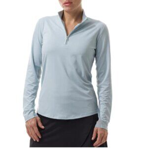 SanSoleil SunGlow Long Sleeve Zip Mock Pullover